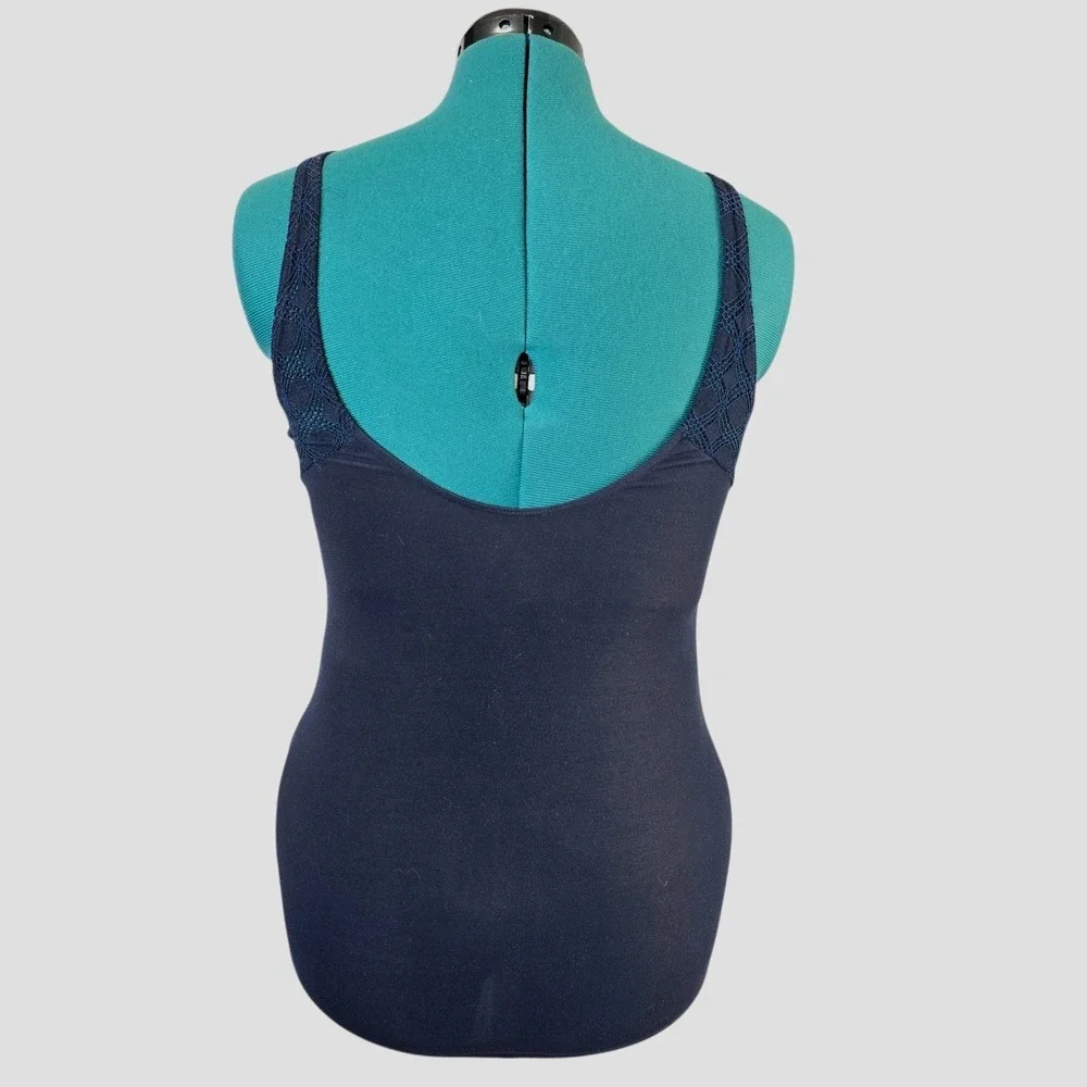 Calida Nature Relax Tank Top Crochet Strap Low Back Round Neck Size XXS - Picture 6 of 10